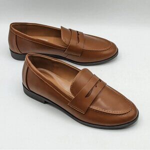 Kensie “Gitty” Women’s Slip-On Penny Loafer w/Padded Footbed (Cognac)  Size 7